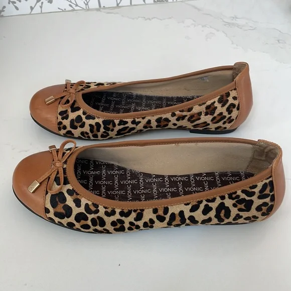 Vionic Ballet Flat Animal Print - Picture 2 of 7